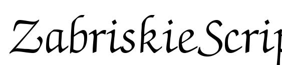 ZabriskieScriptSwash Regular Font