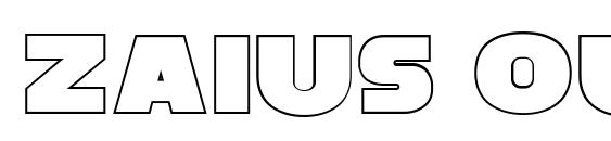 Zaius Outline font, free Zaius Outline font, preview Zaius Outline font