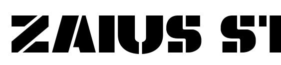 Zaius Stencil font, free Zaius Stencil font, preview Zaius Stencil font