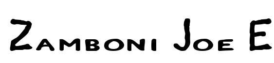 шрифт Zamboni Joe Expanded, бесплатный шрифт Zamboni Joe Expanded, предварительный просмотр шрифта Zamboni Joe Expanded