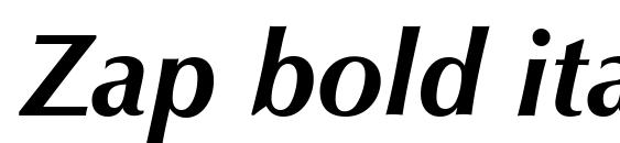 Шрифт Zap bold italic