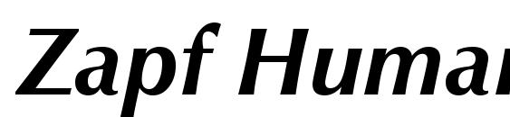 Zapf Humanist 601 Bold Italic BT Font
