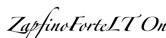 ZapfinoForteLT One font, free ZapfinoForteLT One font, preview ZapfinoForteLT One font