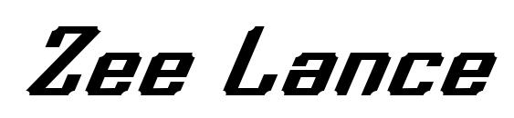 Шрифт Zee Lance Bold Italic