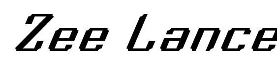 Шрифт Zee Lance Italic
