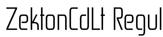 ZektonCdLt Regular Font