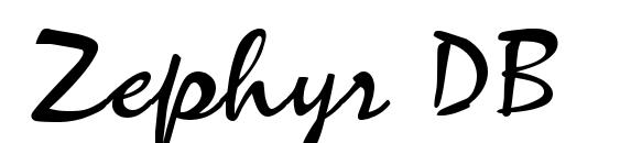 Zephyr DB font, free Zephyr DB font, preview Zephyr DB font