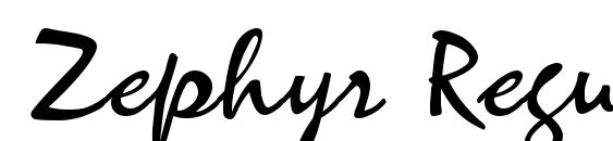 Zephyr Regular Font