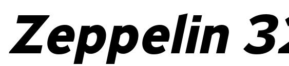 Zeppelin 32 Bold Italic Font