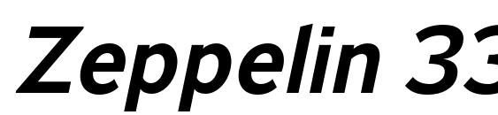 Zeppelin 33 Italic Font