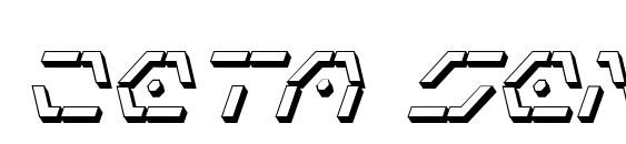 Zeta Sentry 3D Italic Font
