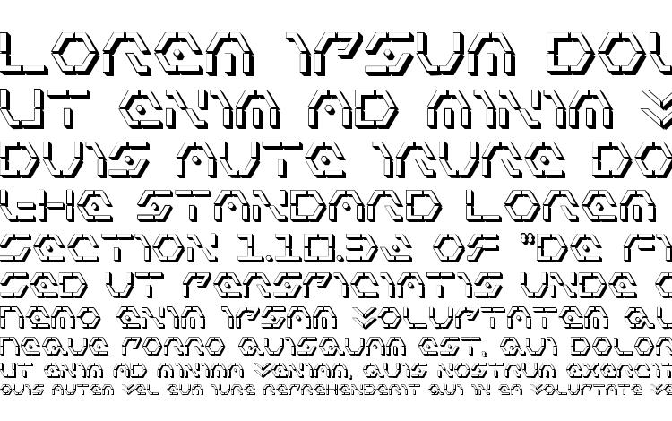 specimens Zeta Sentry 3D font, sample Zeta Sentry 3D font, an example of writing Zeta Sentry 3D font, review Zeta Sentry 3D font, preview Zeta Sentry 3D font, Zeta Sentry 3D font