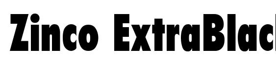 Zinco ExtraBlackCondensed Font