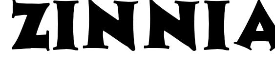 шрифт ZINNIA Regular, бесплатный шрифт ZINNIA Regular, предварительный просмотр шрифта ZINNIA Regular