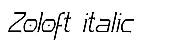 Zoloft italic Font