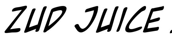 Шрифт Zud Juice Italic, Смешные шрифты