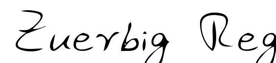шрифт Zuerbig Regular, бесплатный шрифт Zuerbig Regular, предварительный просмотр шрифта Zuerbig Regular