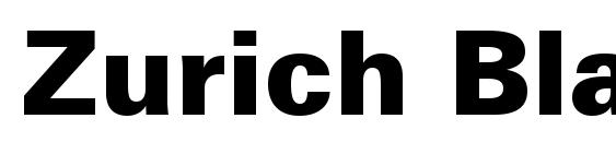 шрифт Zurich Black BT, бесплатный шрифт Zurich Black BT, предварительный просмотр шрифта Zurich Black BT