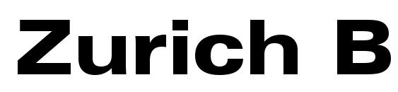 шрифт Zurich Black Extended BT, бесплатный шрифт Zurich Black Extended BT, предварительный просмотр шрифта Zurich Black Extended BT