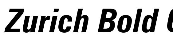 Zurich Bold Condensed Italic BT Font