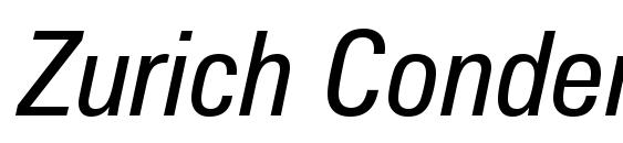 Шрифт Zurich Condensed Italic BT