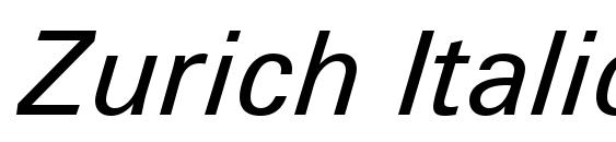 шрифт Zurich Italic BT, бесплатный шрифт Zurich Italic BT, предварительный просмотр шрифта Zurich Italic BT