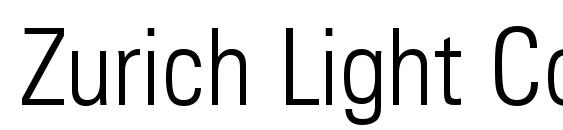 Шрифт Zurich Light Condensed BT