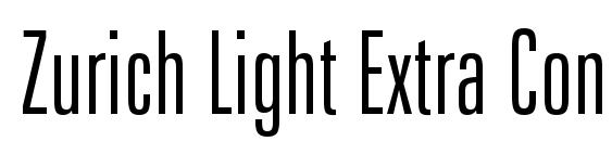 Шрифт Zurich Light Extra Condensed BT