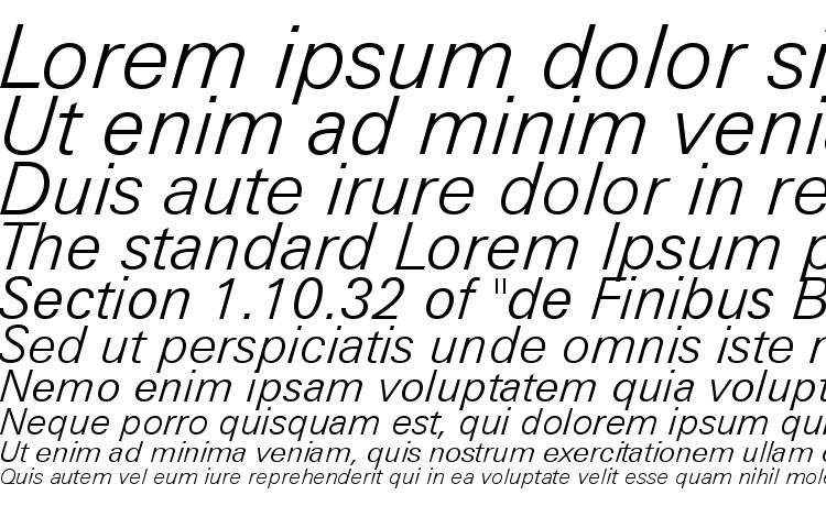 specimens Zurich Light Italic BT font, sample Zurich Light Italic BT font, an example of writing Zurich Light Italic BT font, review Zurich Light Italic BT font, preview Zurich Light Italic BT font, Zurich Light Italic BT font
