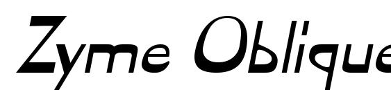 шрифт Zyme Oblique, бесплатный шрифт Zyme Oblique, предварительный просмотр шрифта Zyme Oblique