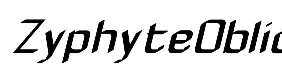 Шрифт ZyphyteOblique