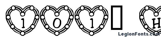 101! heart deco font, free 101! heart deco font, preview 101! heart deco font