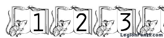 101! Melvins Bedtime Story Font, Number Fonts