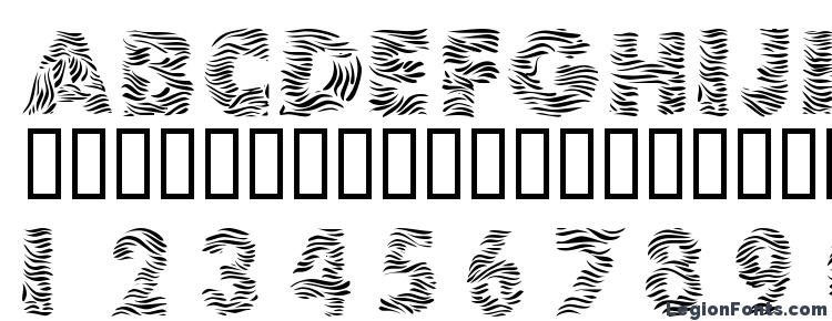 глифы шрифта 101! Zebra Print, символы шрифта 101! Zebra Print, символьная карта шрифта 101! Zebra Print, предварительный просмотр шрифта 101! Zebra Print, алфавит шрифта 101! Zebra Print, шрифт 101! Zebra Print