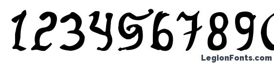 12th century caps Font, Number Fonts