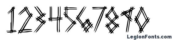 2 Prong Tree Font, Number Fonts