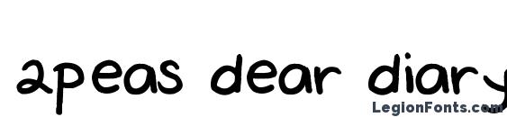 2peas dear diary Font
