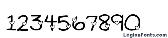 2peas hearts delight Font, Number Fonts