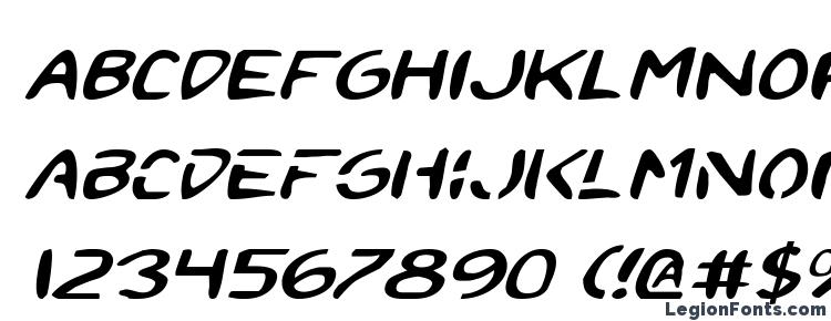 глифы шрифта 2Toon Expanded Italic, символы шрифта 2Toon Expanded Italic, символьная карта шрифта 2Toon Expanded Italic, предварительный просмотр шрифта 2Toon Expanded Italic, алфавит шрифта 2Toon Expanded Italic, шрифт 2Toon Expanded Italic