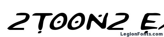 2Toon2 Expanded Italic Font