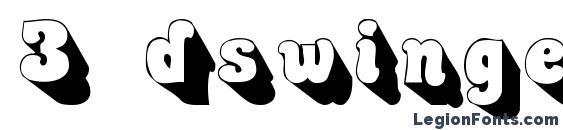 3 dswinger font, free 3 dswinger font, preview 3 dswinger font