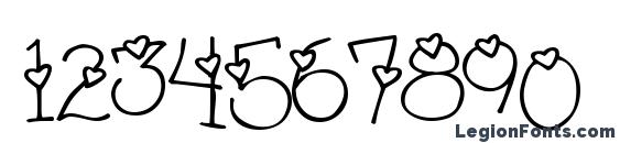 4 my lover Font, Number Fonts