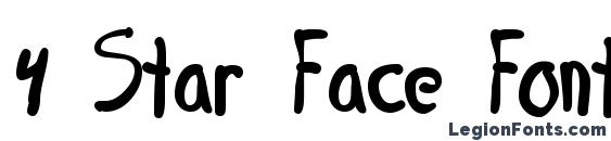 шрифт 4 Star Face Font, бесплатный шрифт 4 Star Face Font, предварительный просмотр шрифта 4 Star Face Font