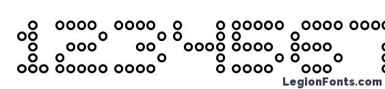5x5 dots outline Font, Number Fonts