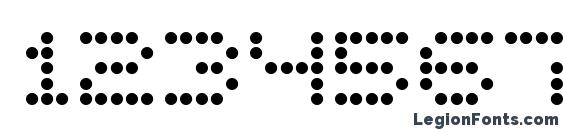 5x5 dots Font, Number Fonts