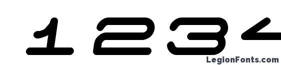 7 days fat oblique Font, Number Fonts