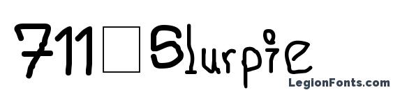 шрифт 711 Slurpie, бесплатный шрифт 711 Slurpie, предварительный просмотр шрифта 711 Slurpie