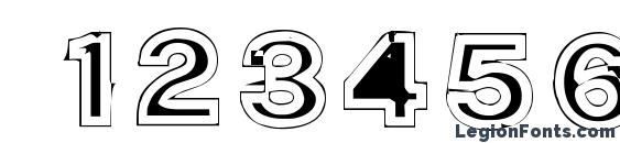 850 double bumper alley Font, Number Fonts