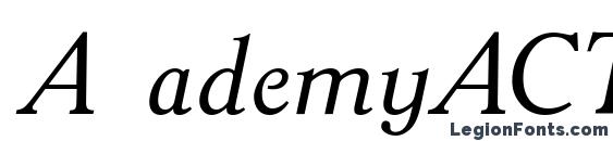 A ademyACTT Italic Font