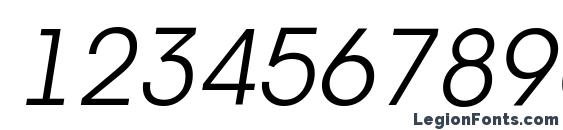 a AvanteLt LightItalic Font, Number Fonts